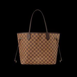 Genuine Louis Vuitton Neverfull MM Damier Ebene pattern/Rose Ballerine